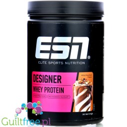 ESN Designer Whey Protein Milky Hazelnut 0.9kg - unsweetened protein supplement with milky hazelnut flavor, WPI, WPH & WPC