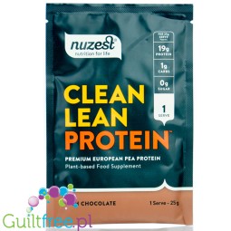 Nuzest Clean Lean Protein Rich Chocolate 25g - izolat białka grochu, 19g białka, saszetka