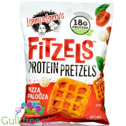 Lenny & Larry's Fitzels Protein Pretzels Pizza Polooza - wegańskie krakersy z dodatkiem białka, smak pizzowy