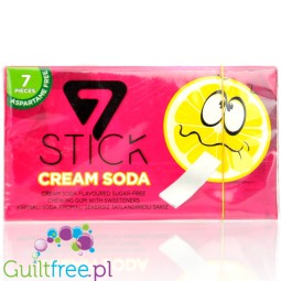 Ceremony 7 Stick Cream Soda – guma do żucia bez cukru i aspartamu o smaku lemoniady