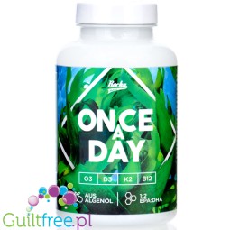 Rocka Nutrition Once a Day vegan Omega 3 - D3 - K2 - B12 complex 120 capsules.