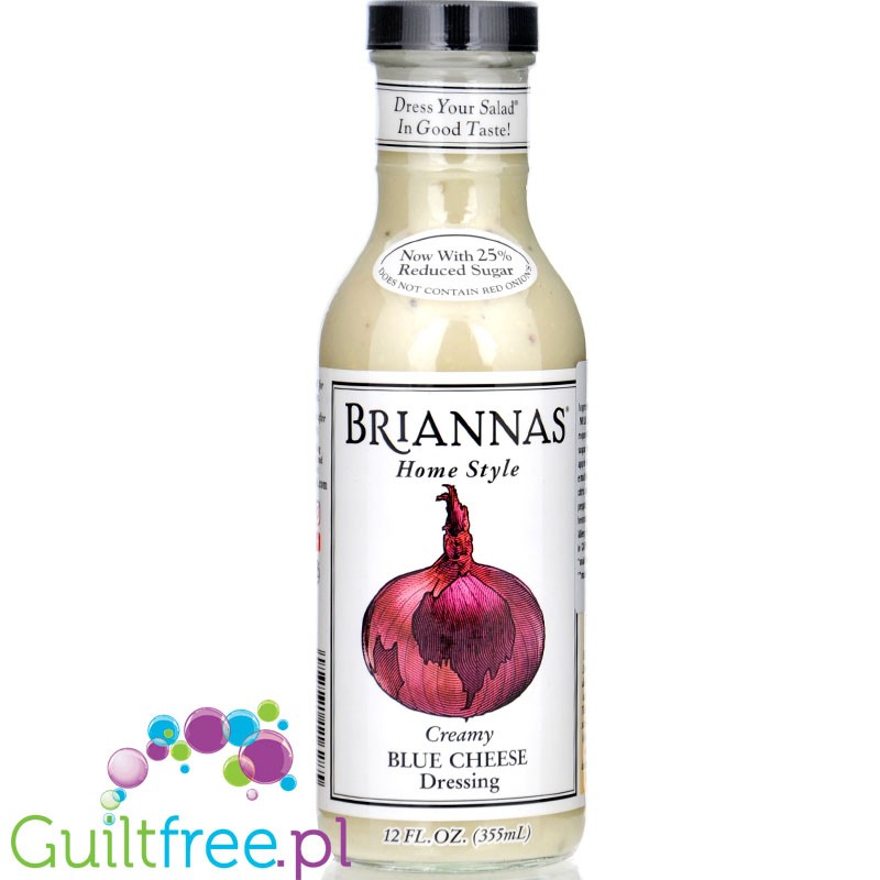 Briannas Creamy Blue Cheese Dressing - salad dressing with blue cheese 25% less sugar