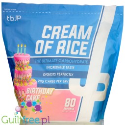 TBJP Cream of Rice, Birthday Cake 2kg - kleik ryżowy bez cukru, regeneracyjny posiłek treningowy, Tort Urodzinowy