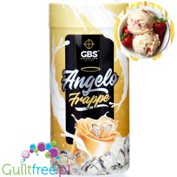 GBS Angelo Frappe Ice cream with white chocolate and strawberry - instant coffee with extra caffeine