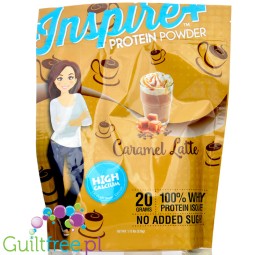 Inspire Protein Whey Caramel Latte - lactose-free 100% WPI bariatric protein supplement with added calcium
