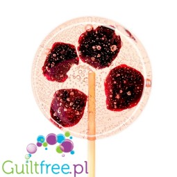 TimPops Cherry 4cm - natural sugar-free lollipop with fruit pieces, 39kcal