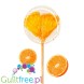 TimPops Orange 4cm - natural sugar-free lollipop with fruit pieces, 39kcal