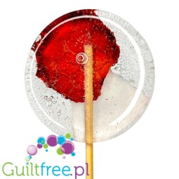 TimPops Coconut-Strawberry 4cm - natural sugar-free lollipop with fruit pieces, 39kcal