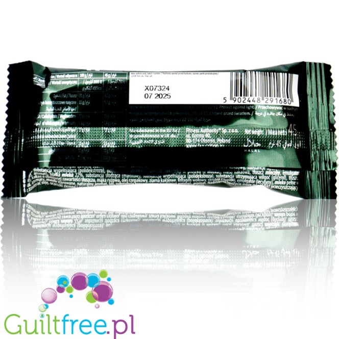 Fitness Authority Billionaire Bar Chocolate & Mint 180kcal - protein bar Chocolate with Mint