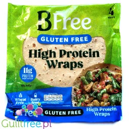 BFree High Protein Wraps 96kcal - bezglutenowe wegańskie wrapy proteinowe bez soi, 4szt x 42g