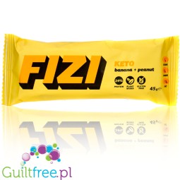 FIZI Keto Banana & Peanut - vegan gluten-free protein bar with nuts and banana
