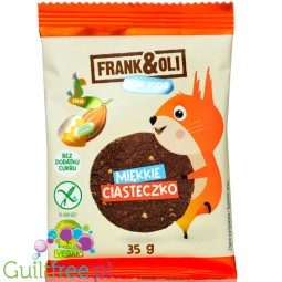Frank & Oli for Kids, Cocoa & Hazelnut - a vegan soft cookie with no added sugar or sweeteners