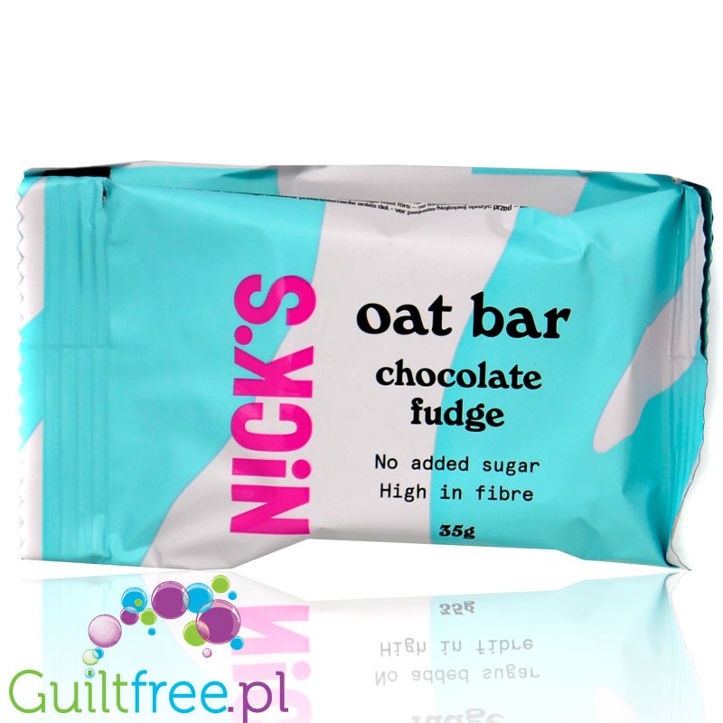 N!ck's Nicks Oat Bar Chocolate Fudge - oatmeal cocoa bar with no added sugar 134kcal