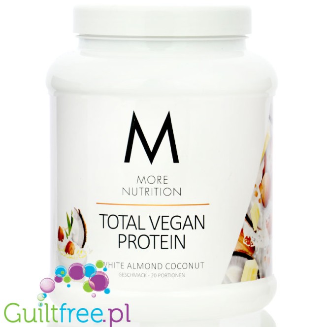 More Nutrition Total Vegan Protein White Almond Coconut 0.6kg - vegan protein supplement, Almond Coconut flavor