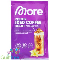 More Nutrition Protein Iced Coffee Decaff Vanilla Choc Chip Cookie 25g - decaf iced protein coffee.