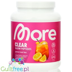 More Nutrition Clear Glow Peptides Lemon Iced Tea - klarowna odżywka białkowa ze stewią z formułą dla skóry