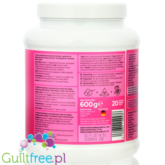 More Nutrition Clear Glow Peptides Cherry White Tea - clear protein conditioner with stevia formula for skin