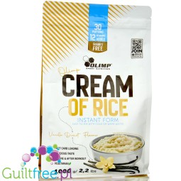 Olimp Cream of Rice, Vanilla 1kg - smakowy kleik ryżowy bez cukru z kompleksem witamin, Wanilia