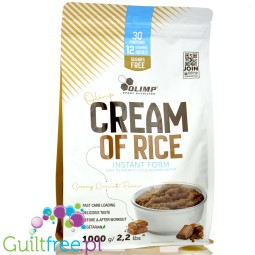Olimp Cream of Rice, Chocolate 1kg - witaminizowany kleik ryżowy bez cukru, regeneracyjny posiłek treningowy, Czekolada