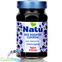 Natu, Rigoni Di Asiago Black Berries - organic fruit mousse with no added sugar,95% fruit