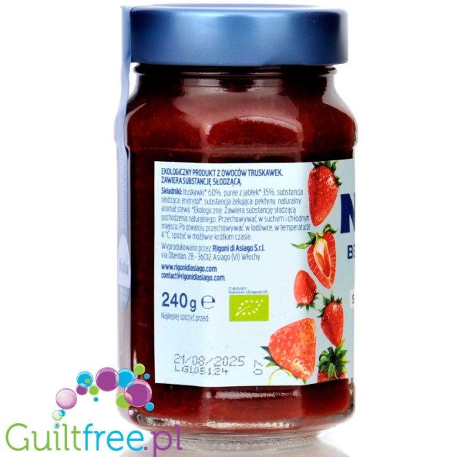 Natu, Rigoni Di Asiago Strawberry - organic fruit mousse with no added sugar, 95% fruit