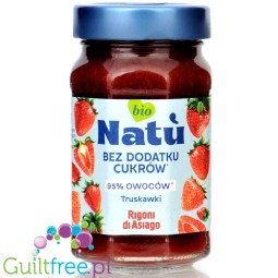 Natu, Rigoni Di Asiago Strawberry - organic fruit mousse with no added sugar, 95% fruit