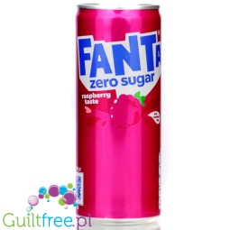 Fanta Raspberry Zero Sugar 250ml - raspberry Fanta without sugar and kcal with fruit juice
