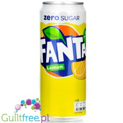Fanta Lemon Zero 330ml - cytrynowa Fanta bez cukru i kcal 6% soku owocowego