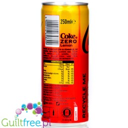 Coca Cola Lemon Zero 250ml - lemon cola without sugar and calories