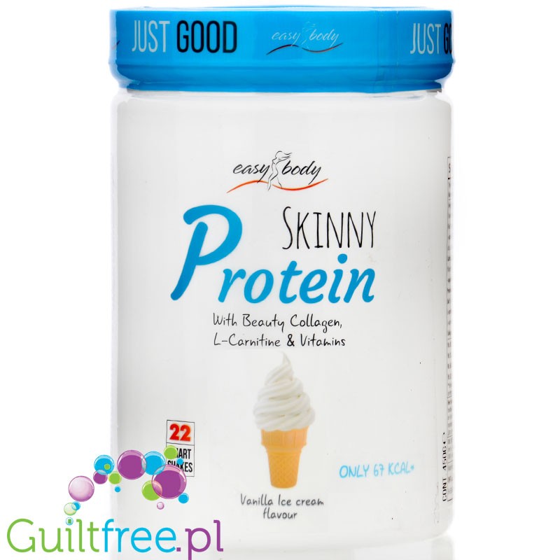 QNT Easy Body Skinny Protein Vanilla Ice Cream - niskokaloryczna odżywka białkowa z kolagenem, L-karnityną i witaminami