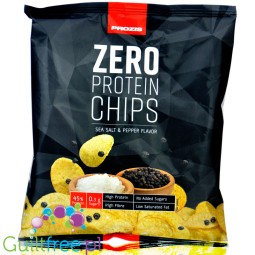 Prozis Zero Protein Chips Sea Salt & Pepper - high protein chips Salt & Pepper 45% protein