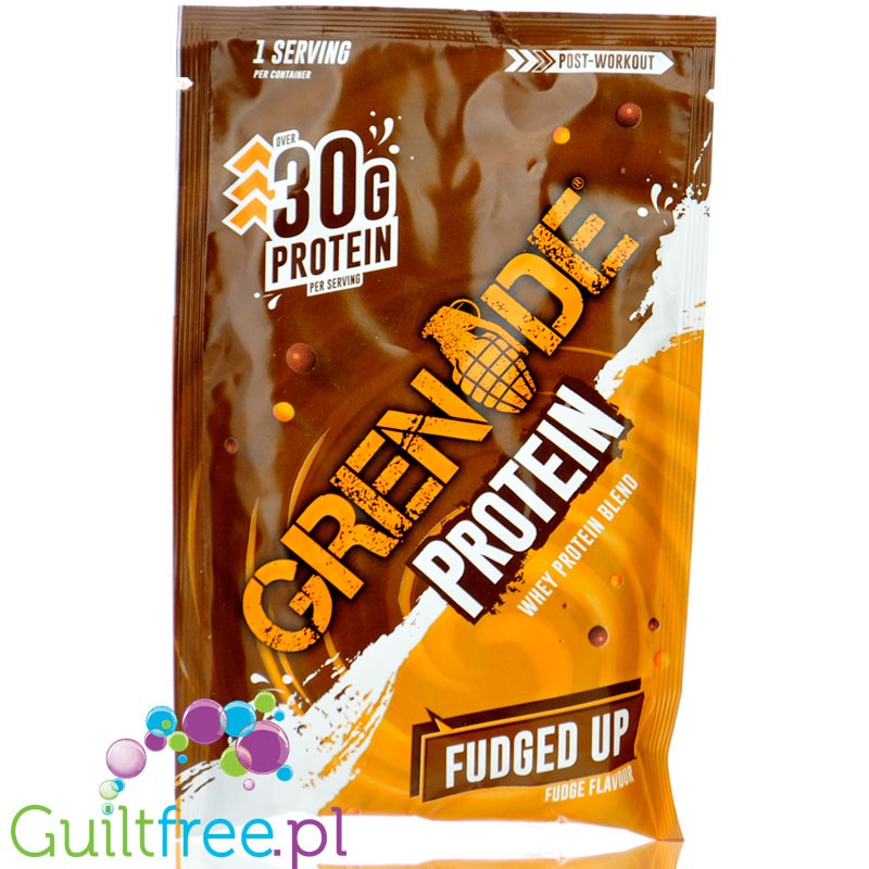 Grenade Protein Whey Fudge Up 40g - WPC & WPI delicious protein with DigeZyme digestive enzymes, sachet