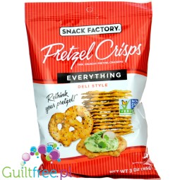 Snack Factory Pretzel Crisps, Everything (CHEAT MEAL) - bardzo chrupiące precelki z przyprawami