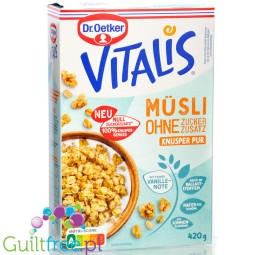 Dr. Oetker Vitalis Müsli Knusper Pur - natural müesli without added sugar, with a hint of bourbon vanilla
