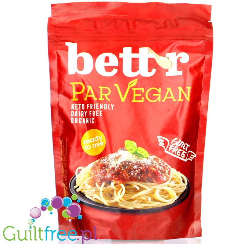 Bett'r Par Vegan - a vegan keto alternative to Parmesan cheese, without milk