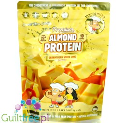 Macro Mike Almond Plant Protein, Caramelised White Choc - wegańska turbo kremowa odżywka bez glutenu, mleka i sukralozy