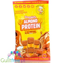 Macro Mike Almond Plant Protein, Choc Honeycomb, 40g - wegańska migdałowa odżywka białkowa bez glutenu, mleka i sukralozy