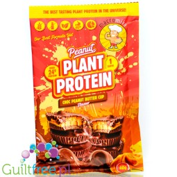 Macro Mike Peanut Plant Protein, Choc Peanut Butter Cup 40g - wegańska kremowa odżywka bez glutenu, mleka i sukralozy