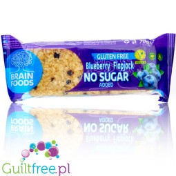 Brain Foods Oat & Blueberry Bar - gluten-free sugar-free oat bar with blueberries