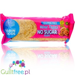 Brain Foods Oat & Walnut Bar - gluten-free sugar-free oat bar with walnuts