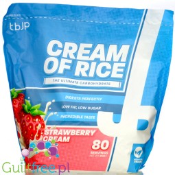 TBJP Cream of Rice, Strawberry Cream 2kg - sugar free rice gruel, recovery workout meal, Strawberry with Cream