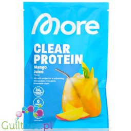 More Nutrition More Clear Mango Juice 30g - klarowny izolat białek mleka, lekka odżywka białkowa ze stewią