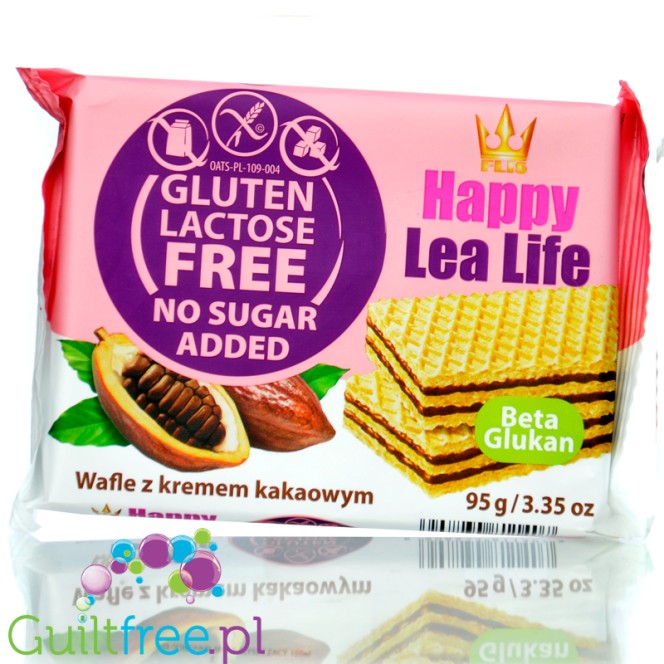 Lea Life wafle z kremem kakaowym bez glutenu, laktozy i bez dodatku cukru