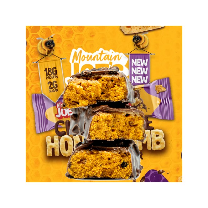 Mountain Joe's Protein Bar Chocolate Honeycomb - proteinowy baton w mlecznej czekoladzie z miodową masą tofee