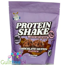 Muscle Moose Protein Shake Chocolate Muffin - niskotłuszczowy szejk białkowy do zrobienia z wodą, smak Czekoladowa Muffinka
