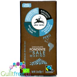 Alce Nero Cioccolato Fondente con Sale Marino - vegan bio fair trade chocolate with Sea Salt