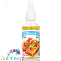 Funky Flavors Sweet Orange Blossom Baklava - sweetened baklava flavor with pistachios and orange without fat and calories