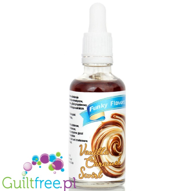 Funky Flavors Sweet Vanilla Caramel Swirl - sweetened vanilla caramel flavor without fat and calories