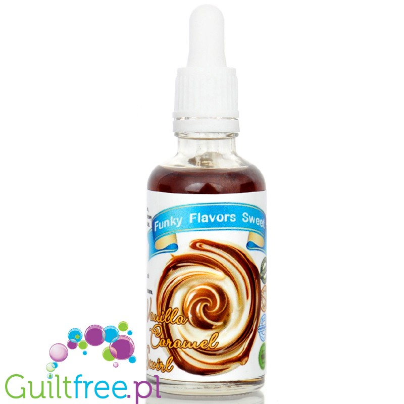 Funky Flavors Sweet Vanilla Caramel Swirl - sweetened vanilla caramel flavor without fat and calories