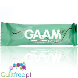 GAAM Soft Protein Bar Toffee - soft protein bar with no added sugar, 19g protein & 188kcal